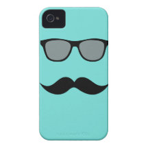 Mally Mac Sunglasses & Moustache iPhone Case iPhone 4 Case-Mate Cases