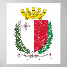 Malta Coat Of Arms Poster