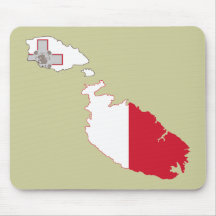 Malta flag map mouse mats