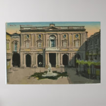 Malta - Library, Vintage Posters