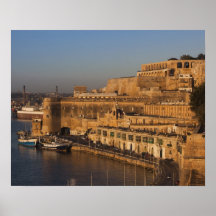Malta, Valletta, harbour view from Lower Barrakka Posters