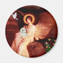 Maltese 11 - Seated Angel Magnet