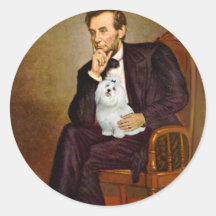 Maltese 7 - Lincoln Round Stickers