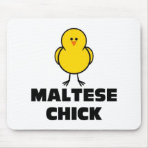 Maltese Chick Mouse Pads