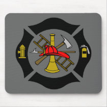 Maltese Cross Black - Mousepad