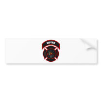 Maltese Cross - Captain (Red Helmet) Bumper Sticker