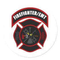Maltese Cross - Firefighter/EMT Sticker