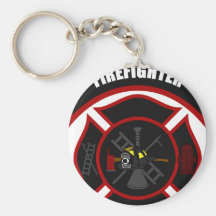 Maltese Cross - Firefighter Key Chain