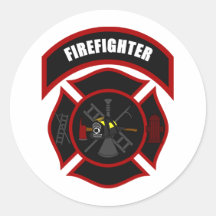Maltese Cross - Firefighter Sticker