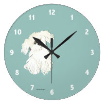 Maltese Dog Clock