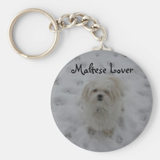 Maltese Lover Keychain