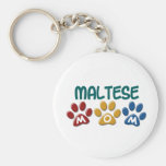 MALTESE Mom Paw Print 1 Key Chain