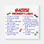 MALTESE Property Laws 2 Refrigerator Magnets