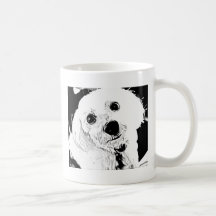 maltese puppy face mug