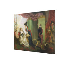 Malvolio before Olivia, from 'Twelfth Night' by Wi Stretched Canvas Print