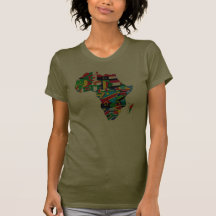 Mama Africa womens flag map of Africa African gift Shirts