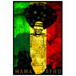 Mama Afro Africa Map Reggae Art Print t-shirts