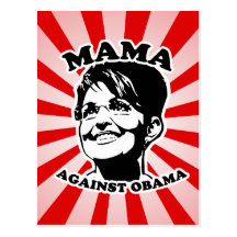 Mama against Obama Postcard