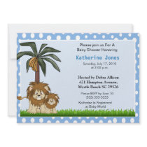 Mama and Baby Lion Baby Shower Invitation