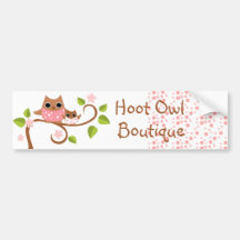 Mama and Baby Owls Bumper Stickers