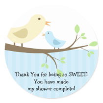 Mama & Baby Bird Baby Shower Sticker