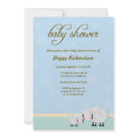 Mama & Baby Sheep Baby Shower Invite: Blue