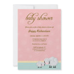 Mama & Baby Sheep Baby Shower Invite: Pink