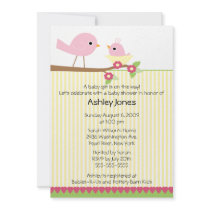 Mama Bird & Baby Baby Shower Personalized Invitations