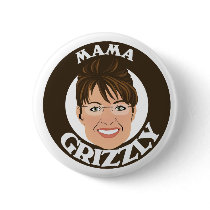 Mama Grizzly Sarah Palin Button