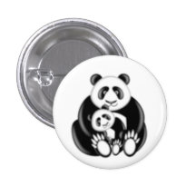 Mama Panda Bear and Baby Pin