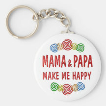 Mama Papa Happiness Keychain