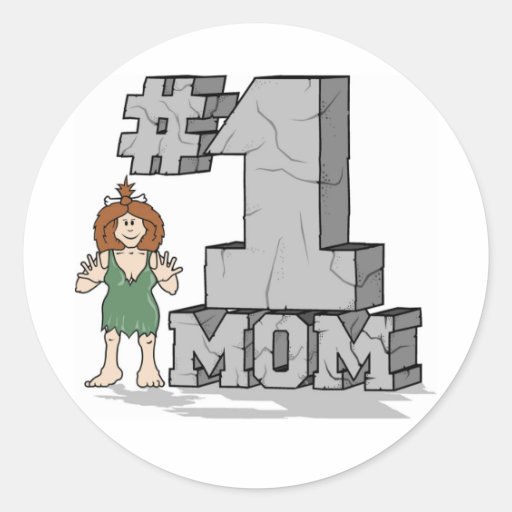 Maman #1 adhésif rond