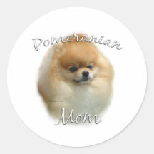 Maman 2 de Pomeranian Autocollants
