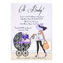 Maman chic et boguet avec des cadeaux faire-part personnalisé