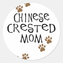 Maman crêtée chinoise adhésifs ronds