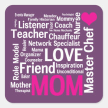 Maman de chef principal - appréciation du jour de  autocollants