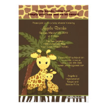 Maman de jungle de safari d'invitation de baby sho