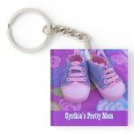 Maman de keychains de chaussures de tennis de bébé porte-clés