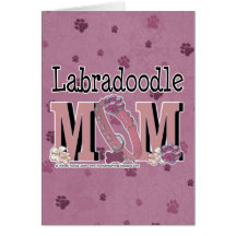MAMAN de LabraDoodle Carte De Vœux
