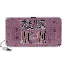 MAMAN de Pinscher miniature Haut-parleur Notebook