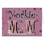 MAMAN de Yorkie Carte De Vœux