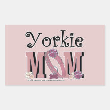 MAMAN de Yorkie Sticker En Rectangle