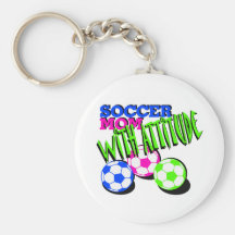 Maman du football avec l'attitude porte-clés