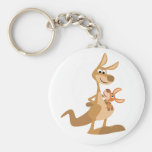 Maman et Joey mignons Keychain de kangourou de ban Porte-clés