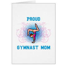 Maman fière de gymnaste carte de vœux