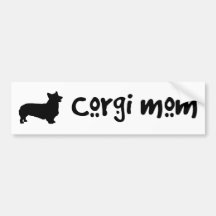 Maman fraîche de corgi des textes autocollant pour voiture