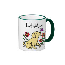 Maman jaune et vert de laboratoire tasse