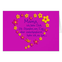 Maman/magenta BG Carte De Vœux