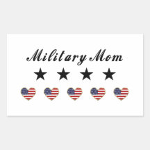 Maman militaire stickers en rectangle