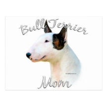 Maman miniature 2 de bull-terrier carte postale